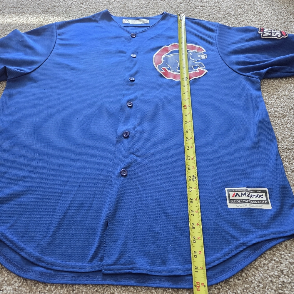 Chicago Cubs‎ BAEZ #9 Jersey 2XL Magestic Baseball 2016 World Series Patch Sport - Picture 12 of 12